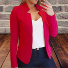 Roter Damenblazer, elegant und modern, ideal für Business- und Freizeitoutfits. Perfekte Passform, hochwertiges Material, modischer Look.