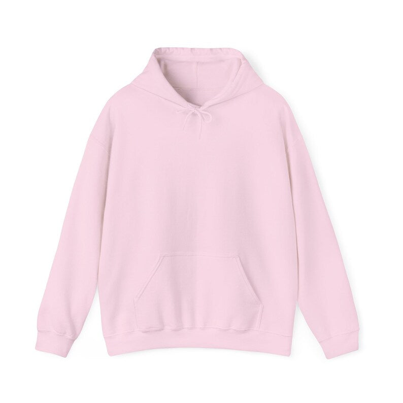 Rosa Hoodie aus Baumwolle, Unisex, mit Kängurutasche und Kapuze. Bequemes Sweatshirt für Damen und Herren, ideal für Freizeit und Sport.